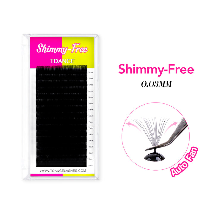 Pestañas Shimmy-Free de 16 filas de 0,03 mm