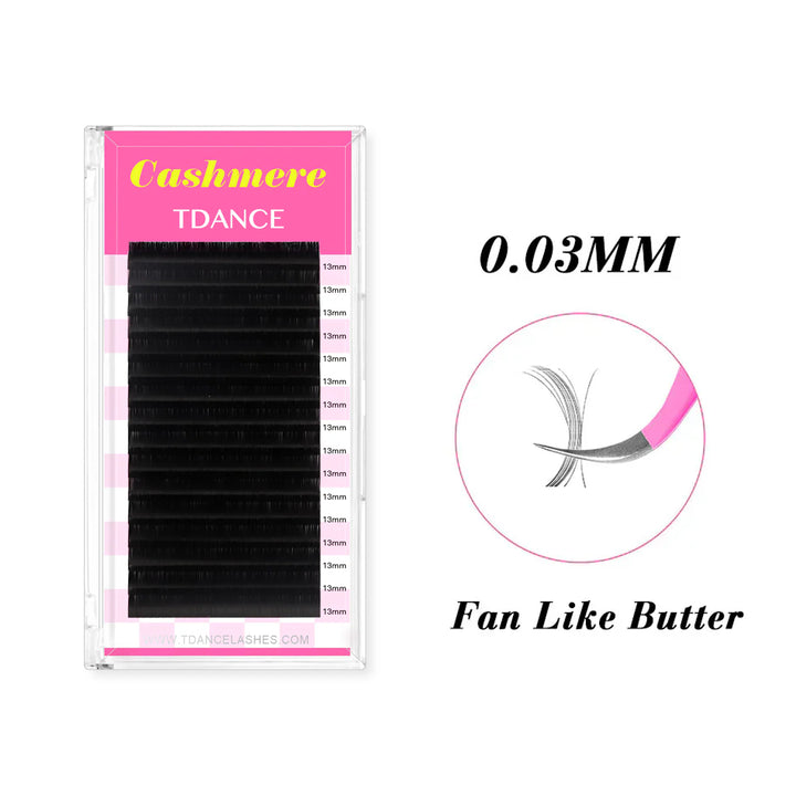 16 Rows 0.03MM Cashmere Premium Mega Volume Eyelash Extensions USA