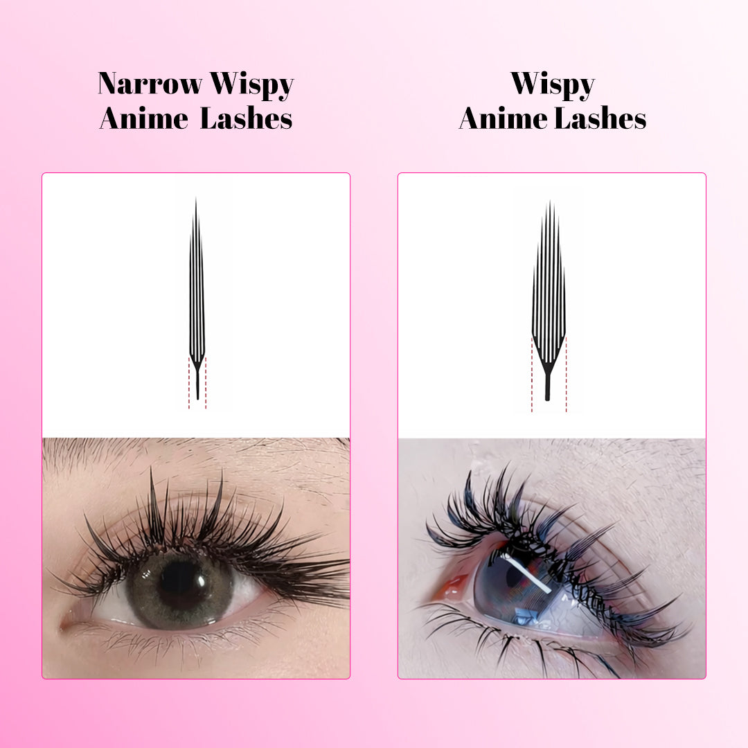 TDANCE 0.07MM Narrow Wispy Anime Lashes 12Rows 