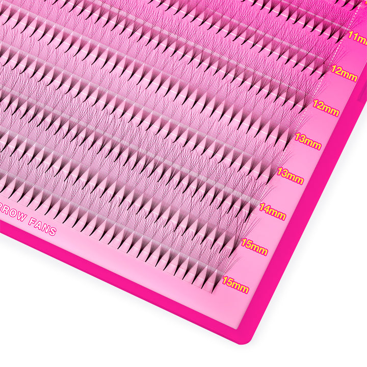 10D vorgefertigte Volumenfans Wimpern Erweiterungen 320 Fans 16 Zeilen (pointy base)