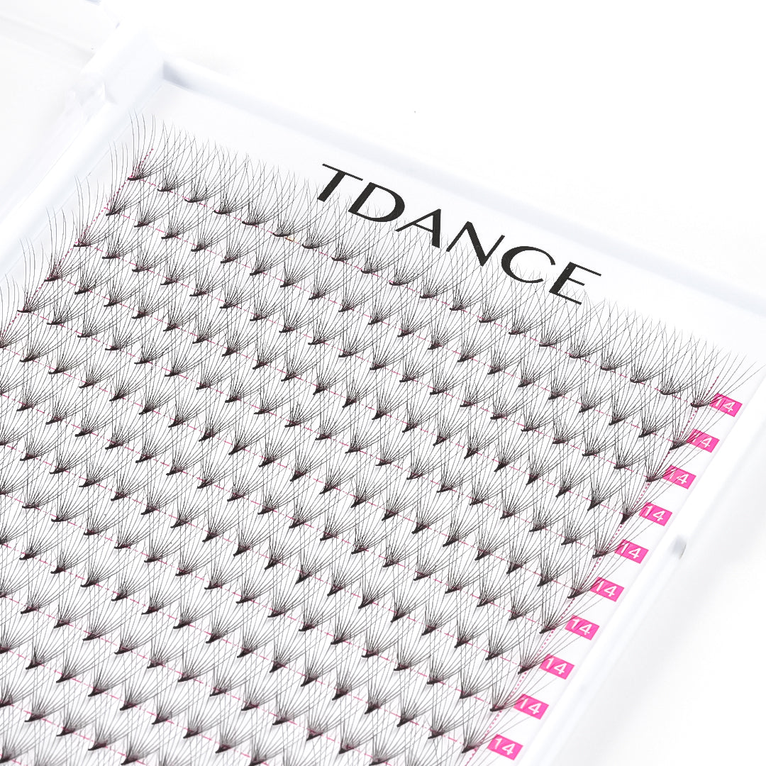 10D Premade Volume Fans Eyelash Extensions 320 Fans 16 Rows (Pointy Base) - TDANCE