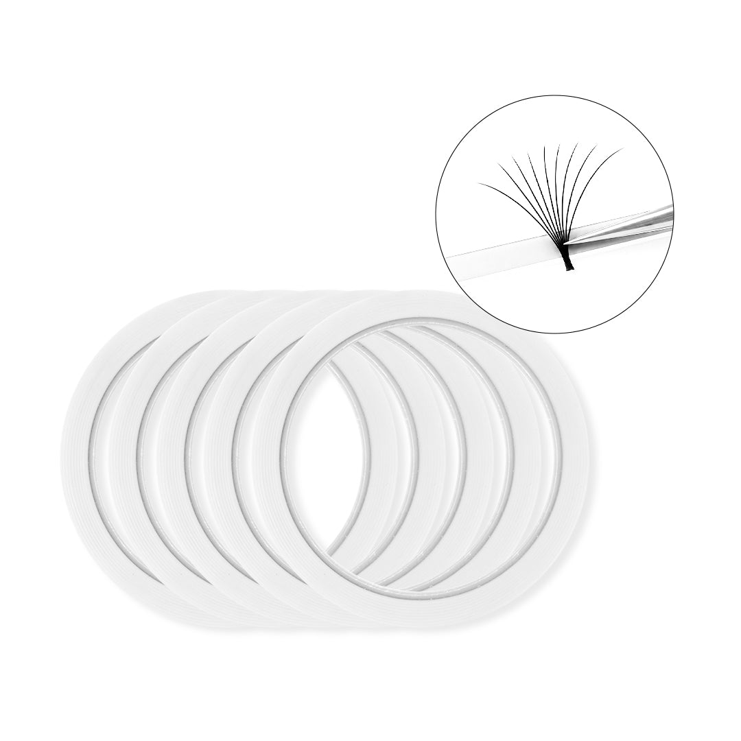 Tiras para abanicar pestañas para extensiones de pestañas (5 rollos / paquete)