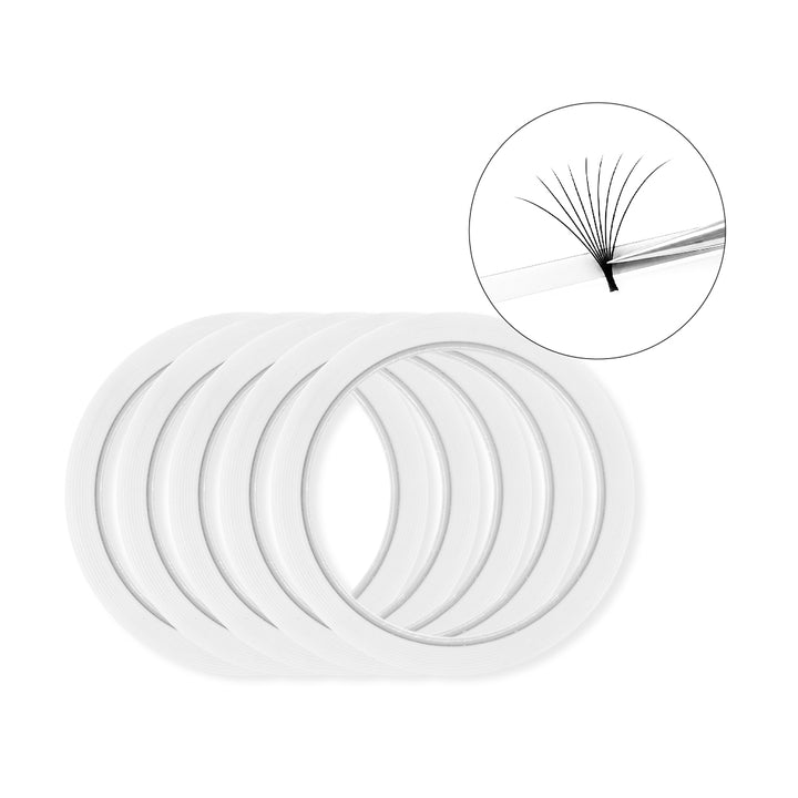 Tiras para abanicar pestañas para extensiones de pestañas (5 rollos / paquete)