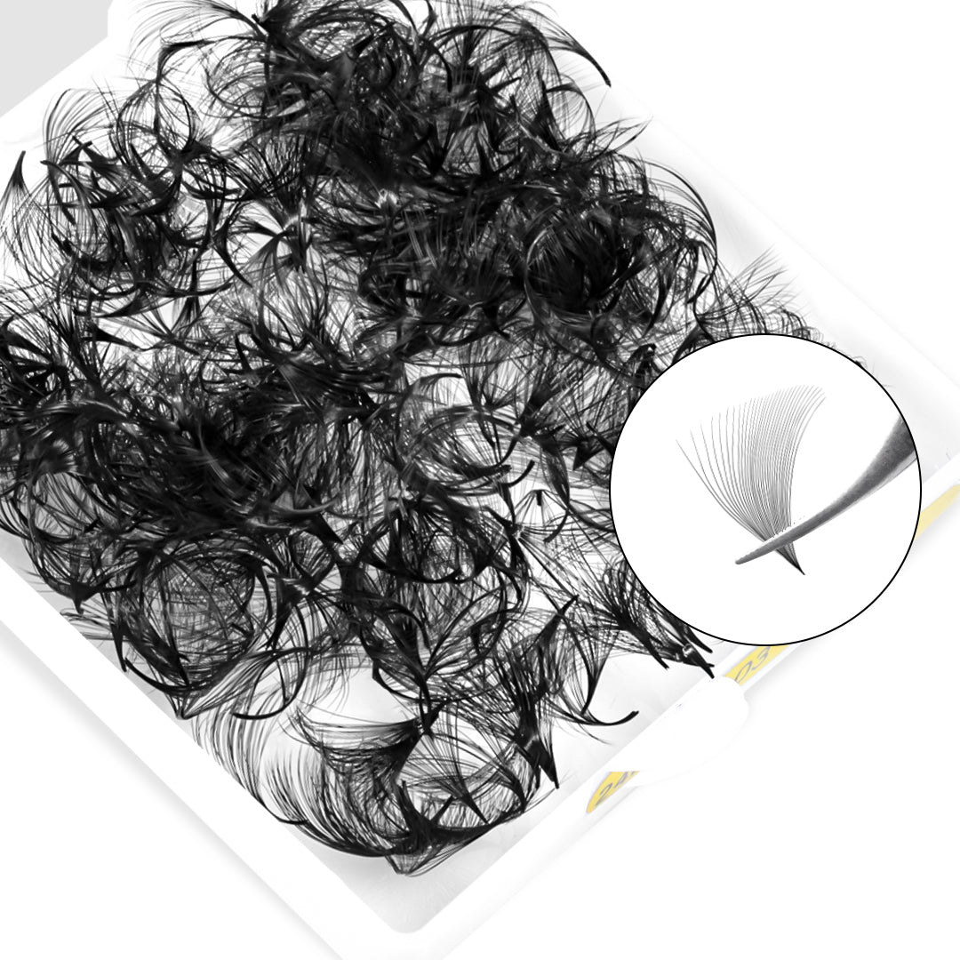 30D Handmade Premade Volume Loose Fans Pointy Base(500 Fans) 
