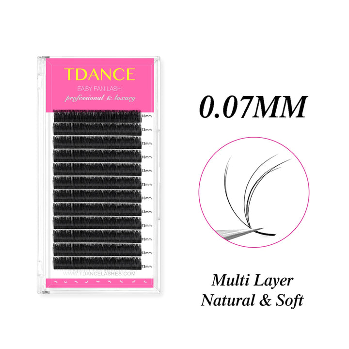 0.03MM 3D Layered Fluffy Easy Fan Mega Volume Eyelash Extensions TDANCE