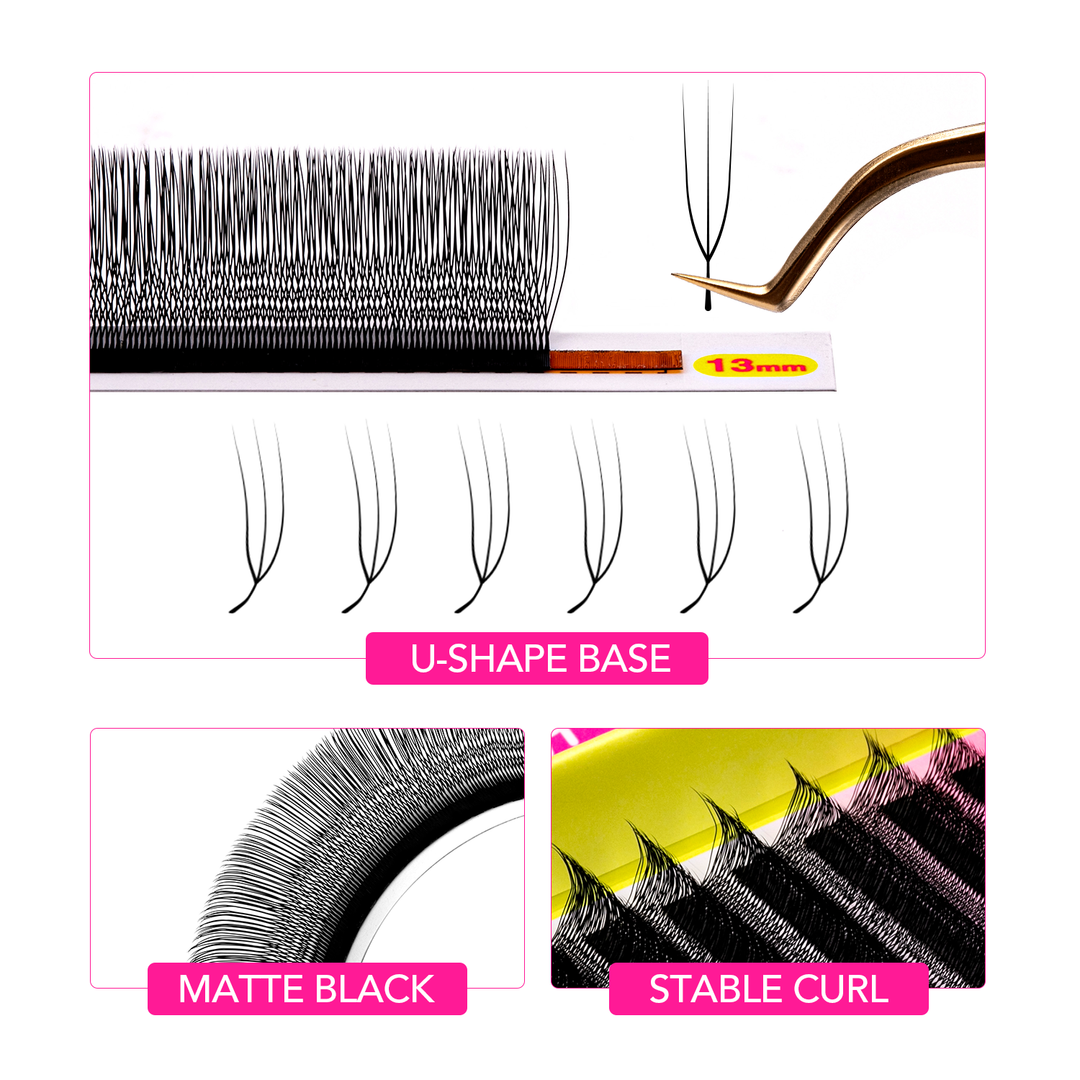 U-Shape 3D W Style Lashes