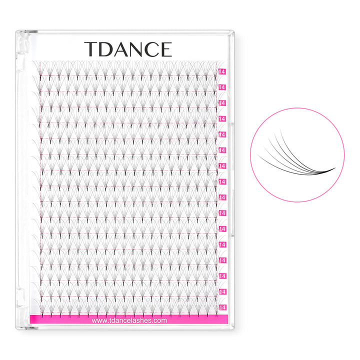 5D Premade Volume Fans Eyelash Extensions 320 Fans 16 Rows (Pointy Base) - TDANCE