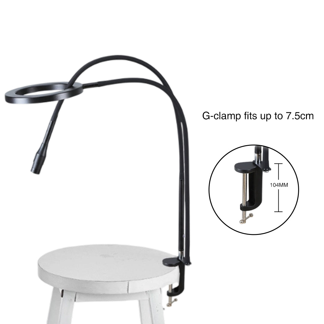 Lámpara UV/LED de doble luz con sujetador para pestañas