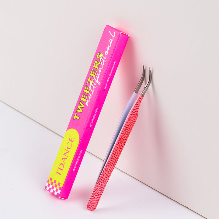 TP-01 pinzas rosas para extensión de pestañas