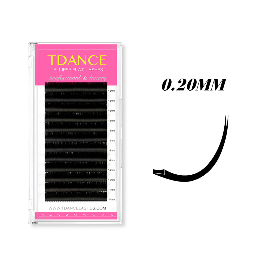 Wholesale 0.20MM Ellipse Flat Lashes USA