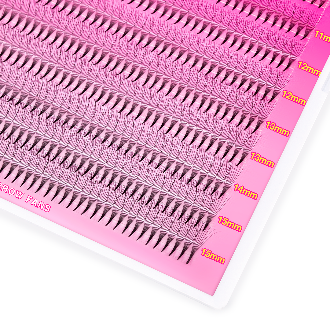 Volumen prefabricado 8D Extensiones de pestañas 320 Fans 16 Filas (pointy base)
