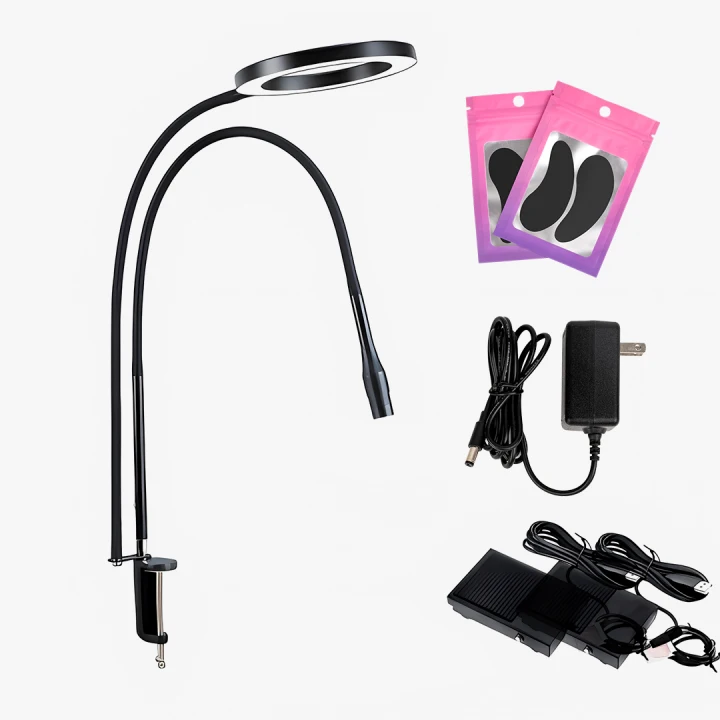 Lámpara UV/LED de doble luz con sujetador para pestañas