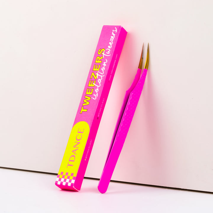 TP-10 Pink Fiber Tweezers For Eyelash Extension
