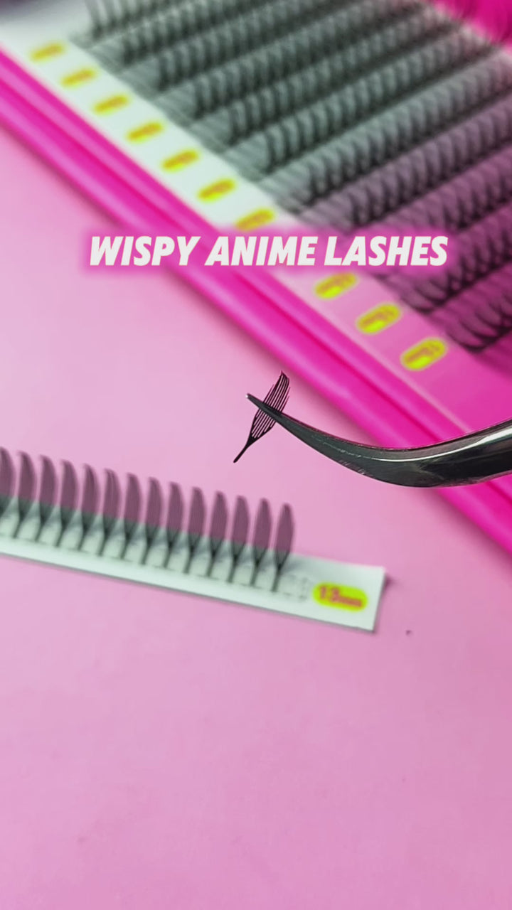 Pestañas Anime Wispy 0.07mm 12 Hileras