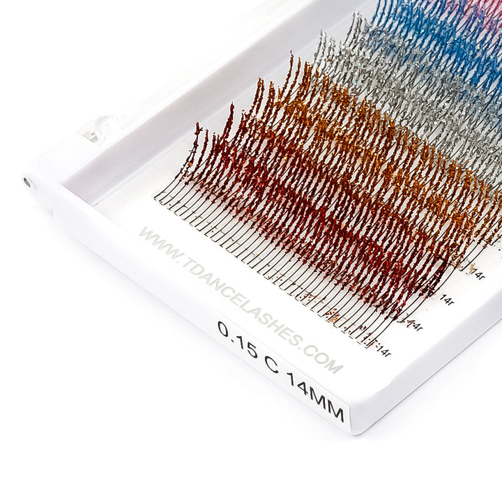 Extensiones de pestañas con brillo de 0.15MM