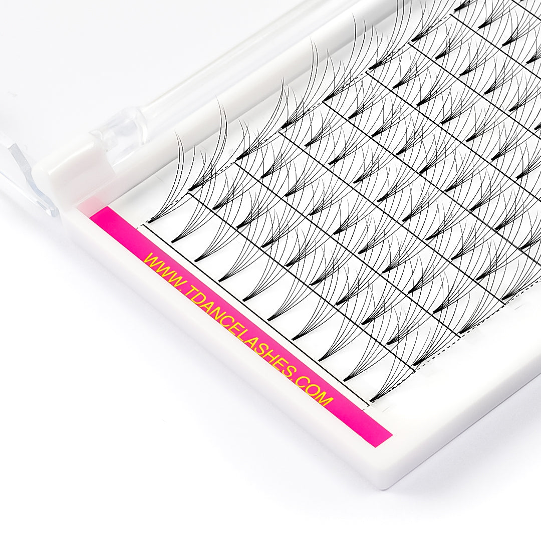 5D Short Stem Premade Volume Fans Eyelash Extensions 12 Rows