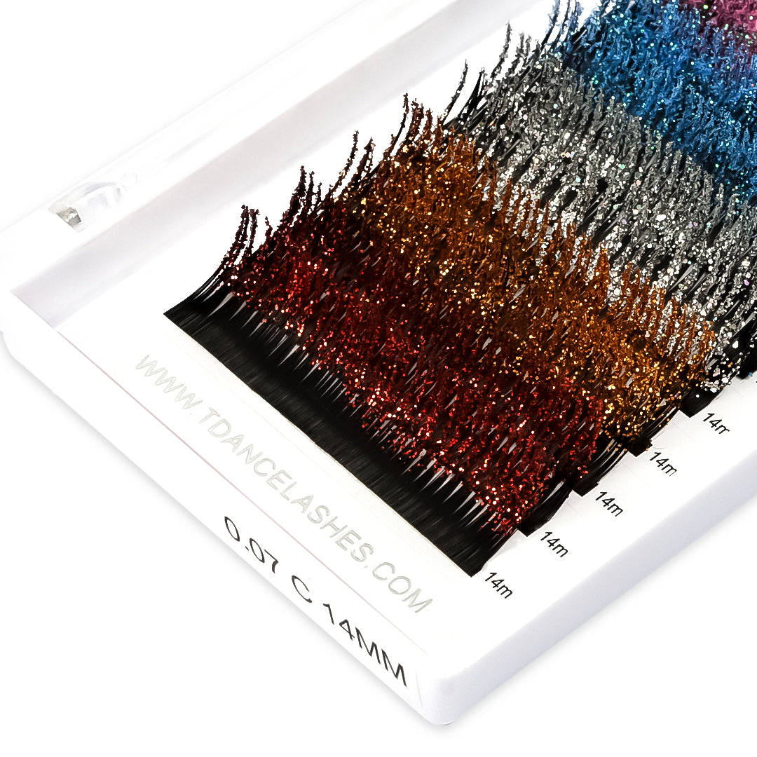 Extensiones de pestañas con brillo de 0.07MM