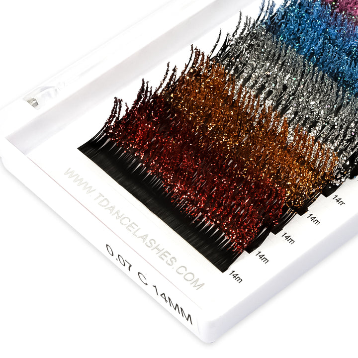 Extensiones de pestañas con brillo de 0.07MM