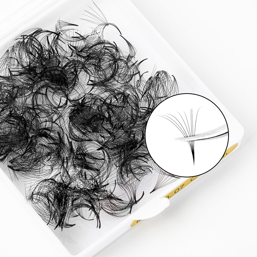 8D Handmade Premade Volume Loose Fans Pointy Base(500 Fans) TDANCE