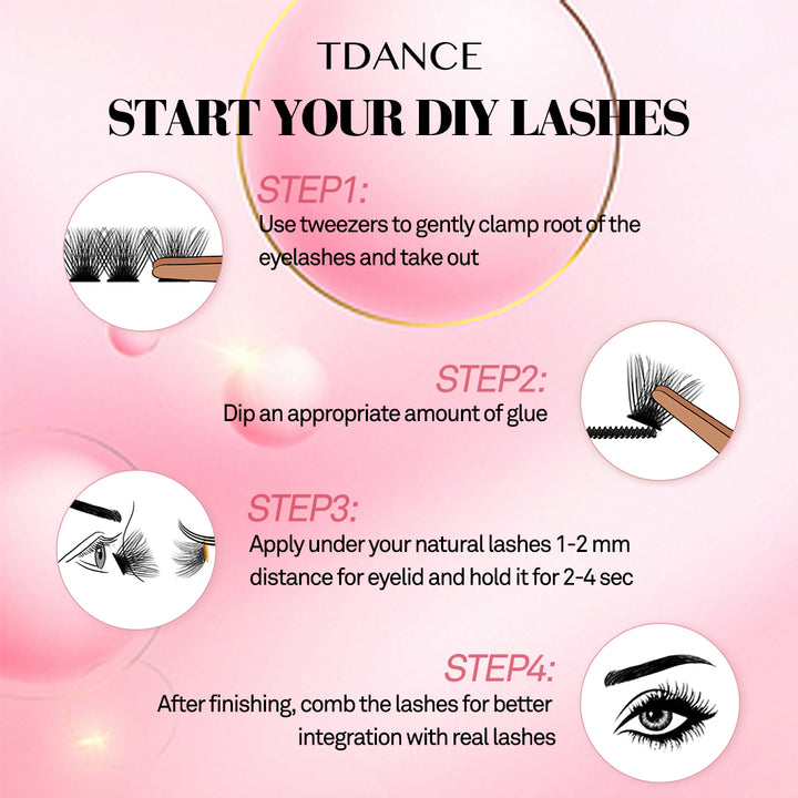 Style 005 72 Lash Clusters DIY Eyelash Extensions